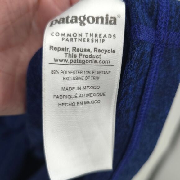 Patagonia Seabrook Dress 3/4 Sleeve Quick Drying UPF 50 Harvest Moon Blue - Picture 8 of 13